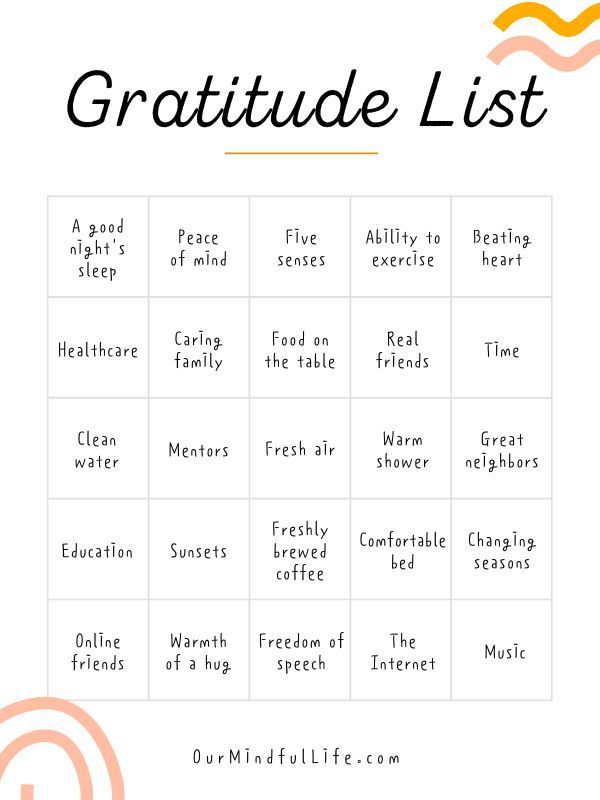 Gratitude List